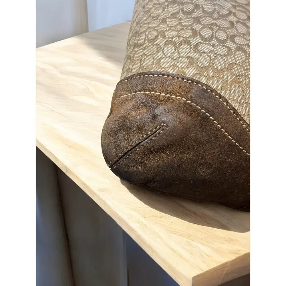 Y2K Coach F10944 Mini Signature Duffle Bag & Wristlet